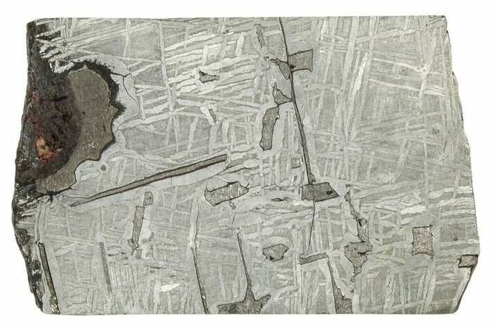 Etched Saint-Aubin Iron Meteorite Slice ( g) - France #346527